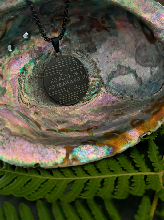 Mens whakapapa Disc Necklace