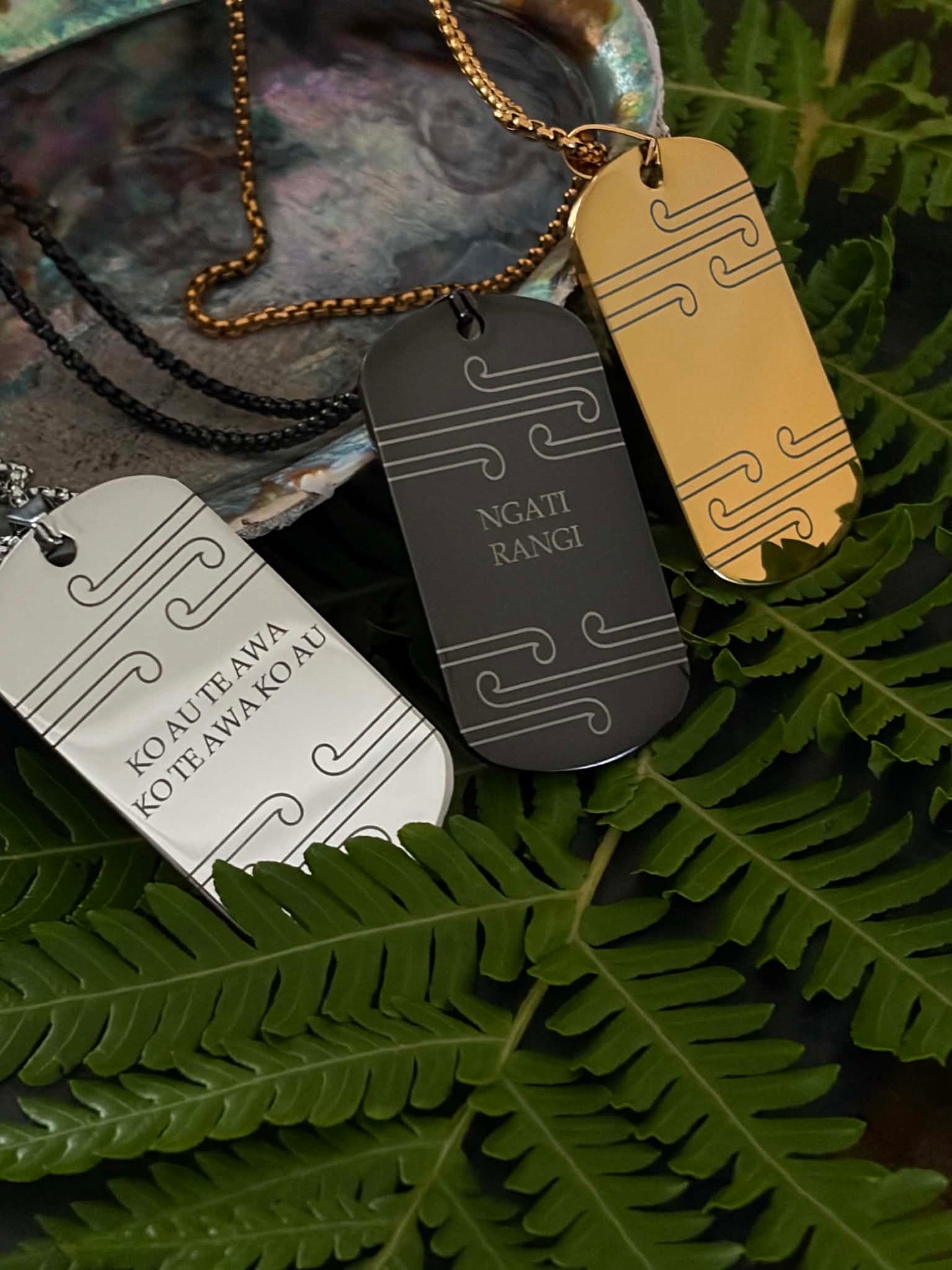 Mens Dog Tag Whakapapa Necklace