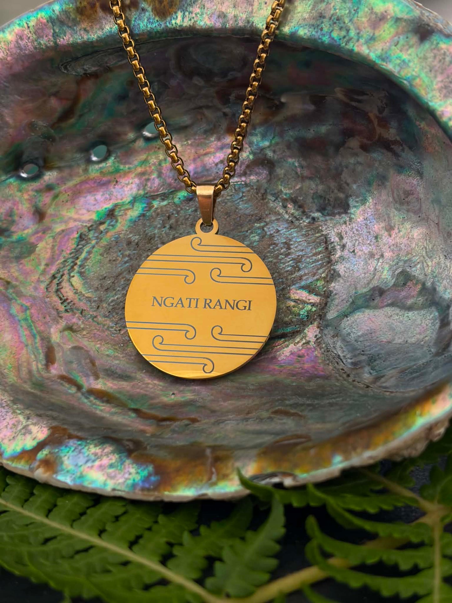 Mens whakapapa Disc Necklace