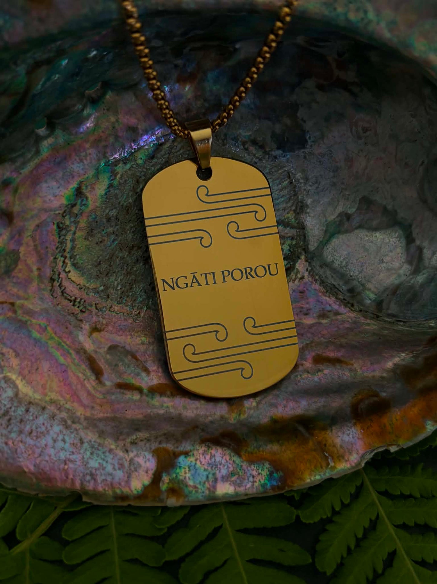 Mens Dog Tag Whakapapa Necklace